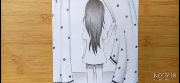 عکس نقاشی دختر خیلی آسان