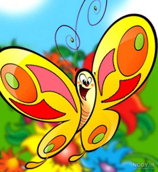 عکس نقاشی دخترانه پروانه