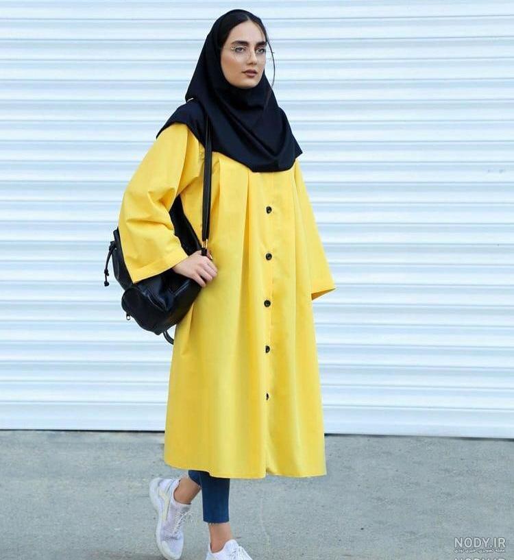عکس مانتو جلو بسته شیک دخترانه