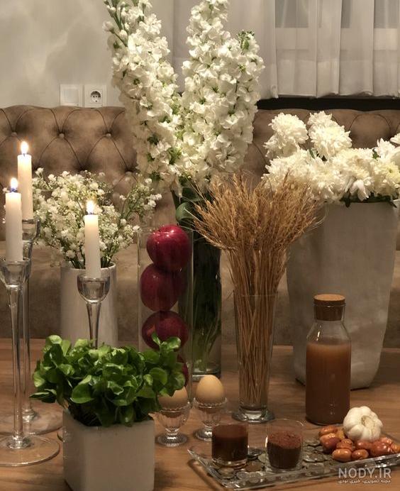 عکس نقاشی ساده سفره هفت سین