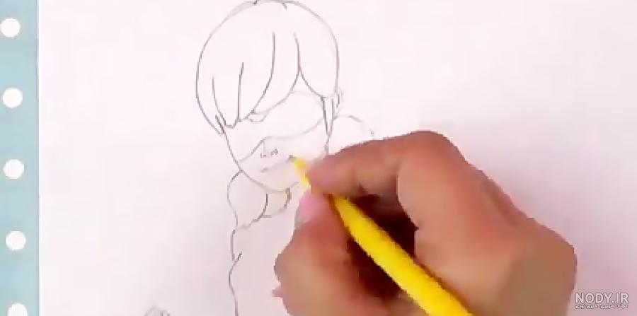 نقاشی دختر کفشدوزکی و گربه سیاه بدون رنگ نقاشی دختر کفشدوزکی و گربه سیاه بدون رنگ