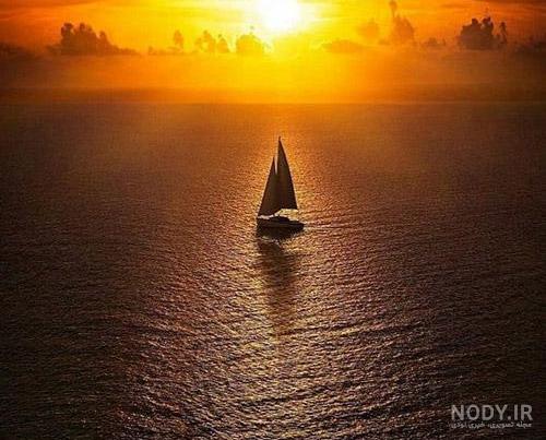 عکس غروب غمگین