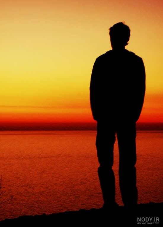 عکس غروب دریا غمگین