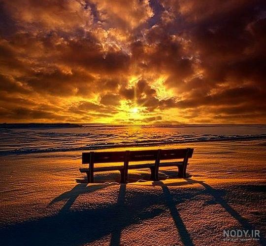 عکس خفن عکس غروب دریا غمگین