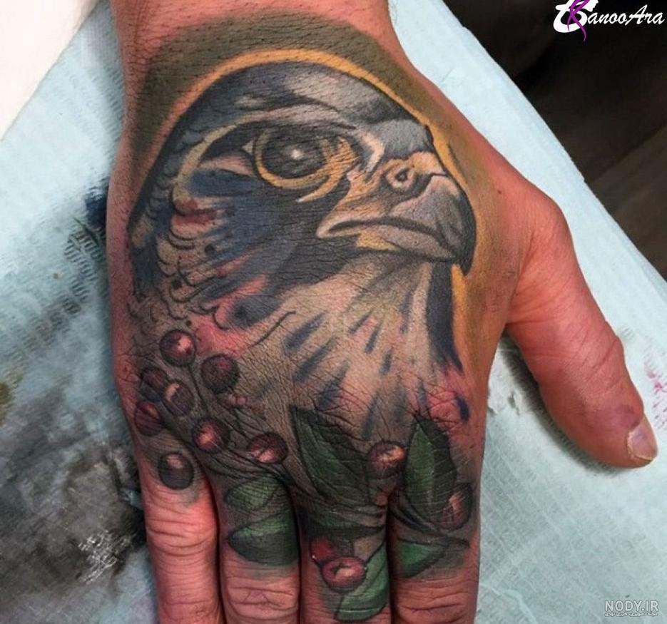عکس تاتو عقاب روی دست