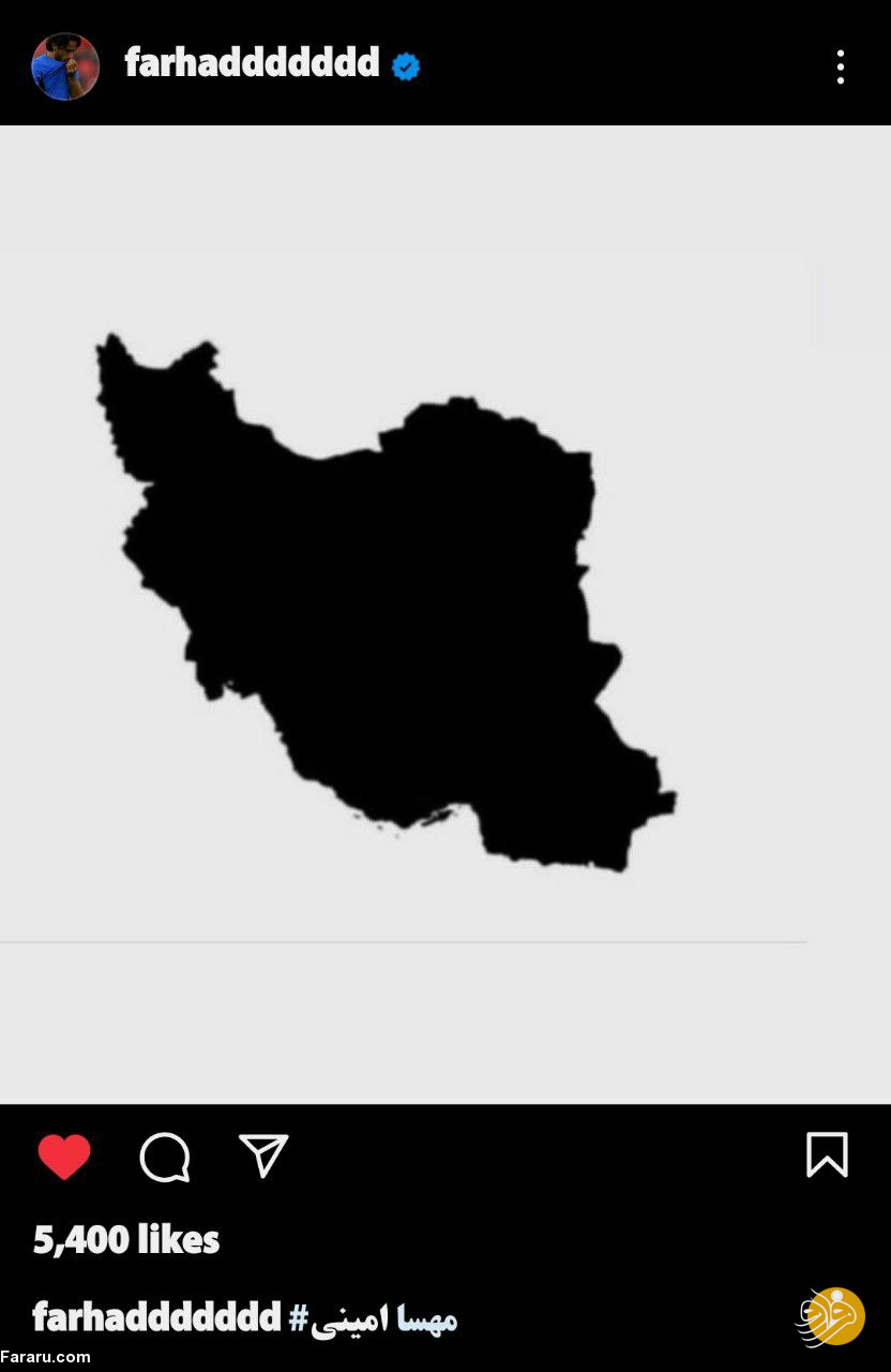 تصویر مهسا امینی روی نقشه ایران