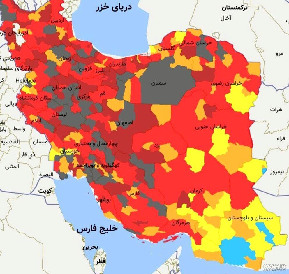 عکس نقشه ی ایران سیاه