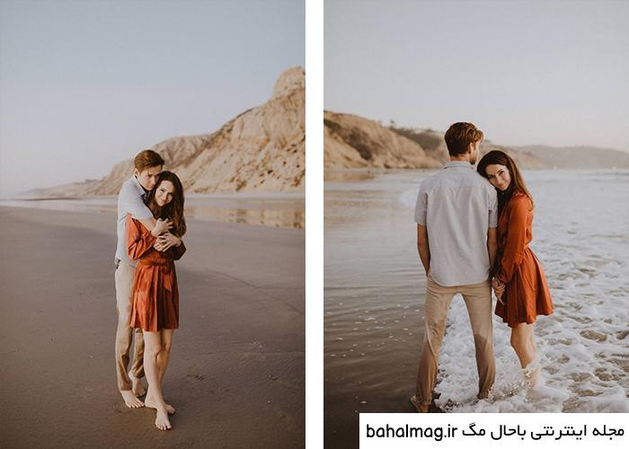 ژست عکس تولد لب دریا