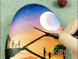 نقاشی روی سنگ عاشقانه