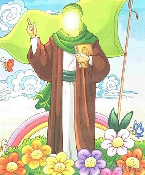 نقاشی زیبا حضرت محمد