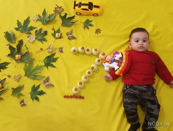 عکس ماهگرد نوزاد دختر پاییزی
