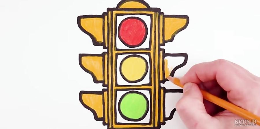 عکس چراغ راهنمایی رانندگی نقاشی