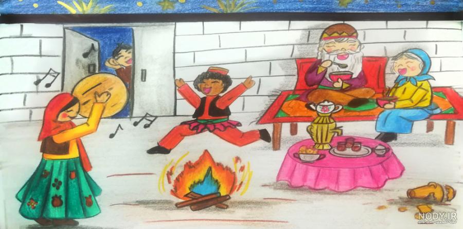 کودکان نقاشی چهارشنبه سوری ایمن