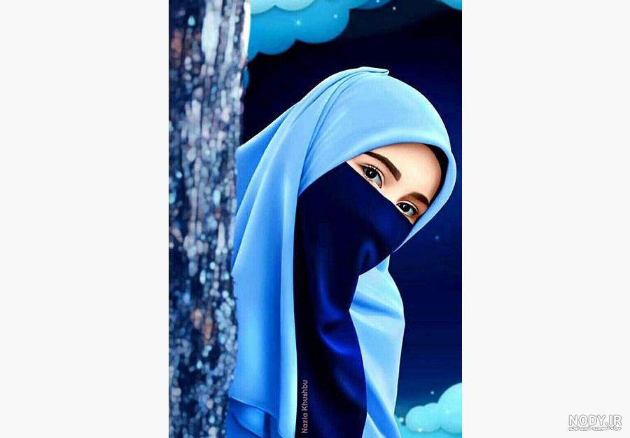عکس دختر با حجاب فانتزی کارتونی عکس دختر با حجاب فانتزی کارتونی