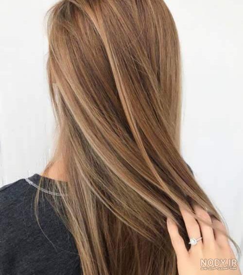 عکس رنگ مو قهوه ای روشن