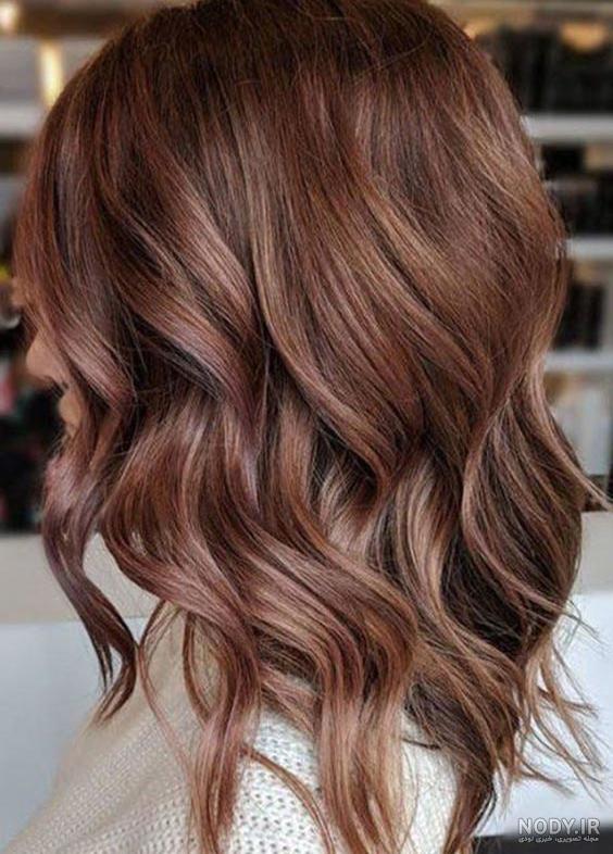 عکس های رنگ مو خرمایی