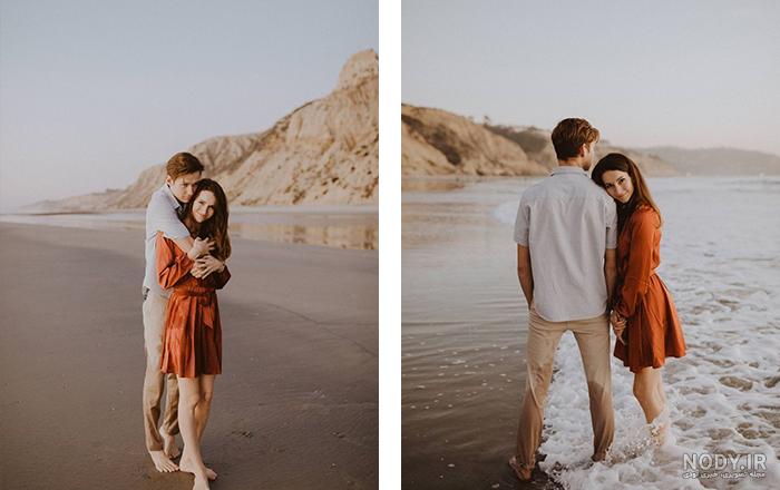 ژست عکس کنار دریا شمال