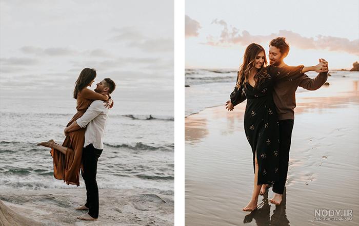 ژست عکس لب دریا اینستاگرام