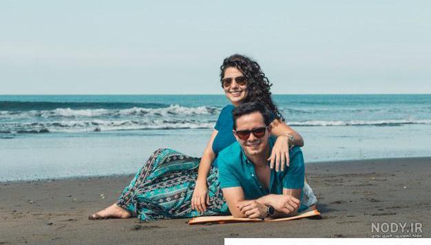 ژست عکس کنار دریا شمال