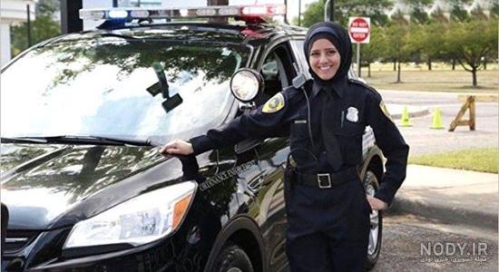 عکس دختر با حجاب پلیس