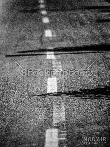 عکس سیاه سفید جاده
