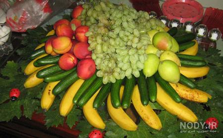 عکس تزیین ظرف میوه تابستانی