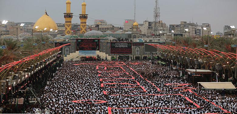 عکس حرم امام حسین در روز اربعین