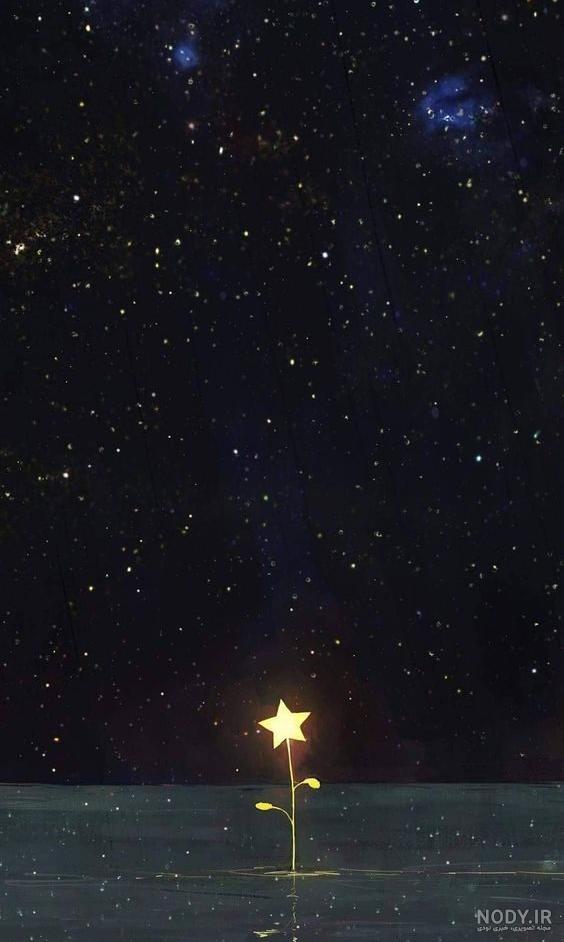 عکس ستاره واقعی در شب از نزدیک