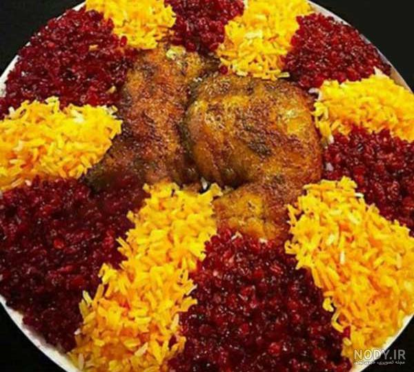 عکس غذا زرشک پلو با مرغ