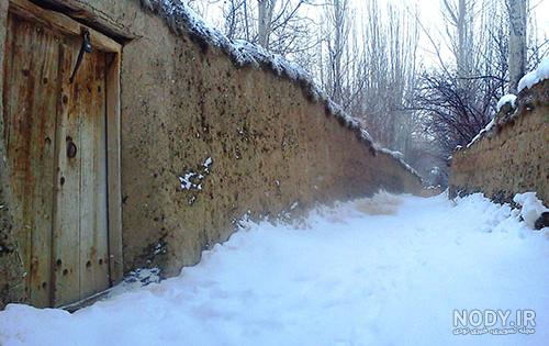 عکس زمستان روستایی