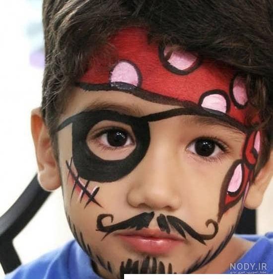 عکس نقاشی روی صورت با آبرنگ