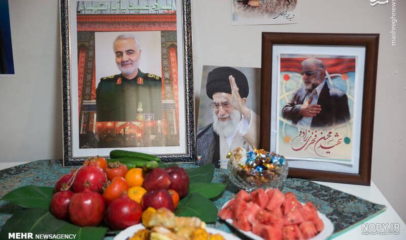 عکس حاج قاسم شب یلدا