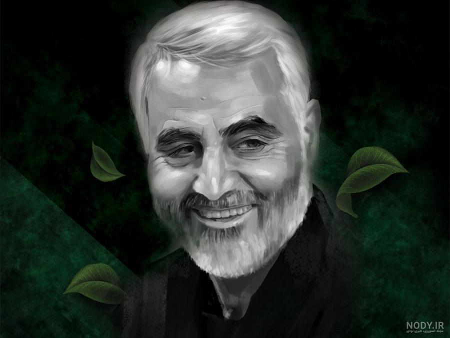 عکس حاج قاسم سلیمانی با متن زیبا