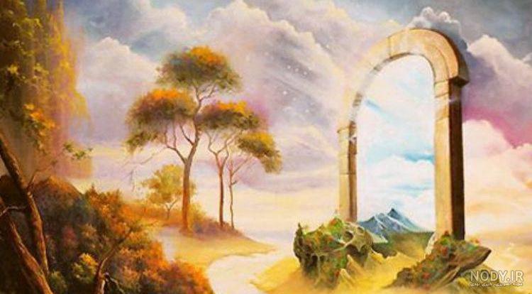 عکس نقاشی بهشت ساده عکس نقاشی بهشت ساده