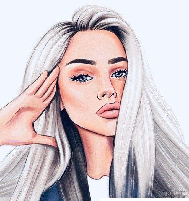 عکس دختر نقاشی شده با کلاه عکس دختر نقاشی شده با کلاه
