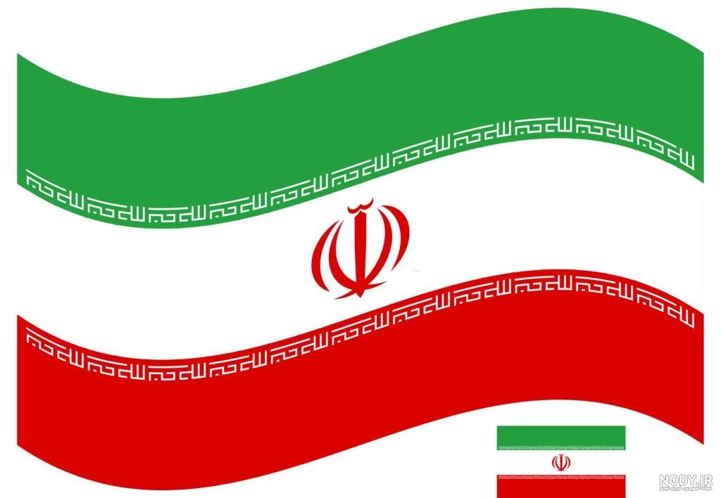 نقاشی کودکانه ی پرچم ایران