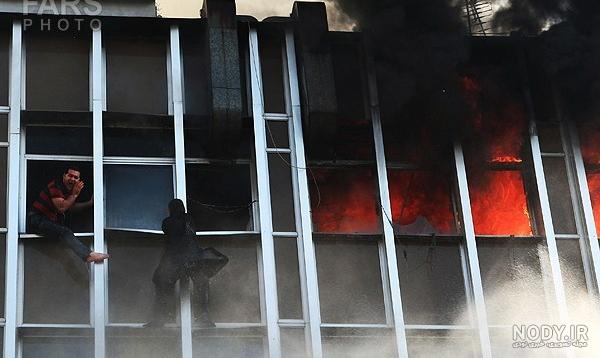 تصاویر آتش سوزی پالایشگاه تهران