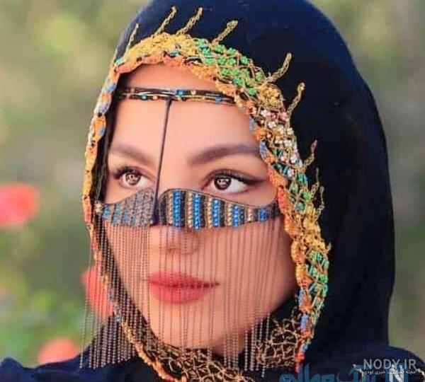 عکس دختر بلوچ نقاب دار