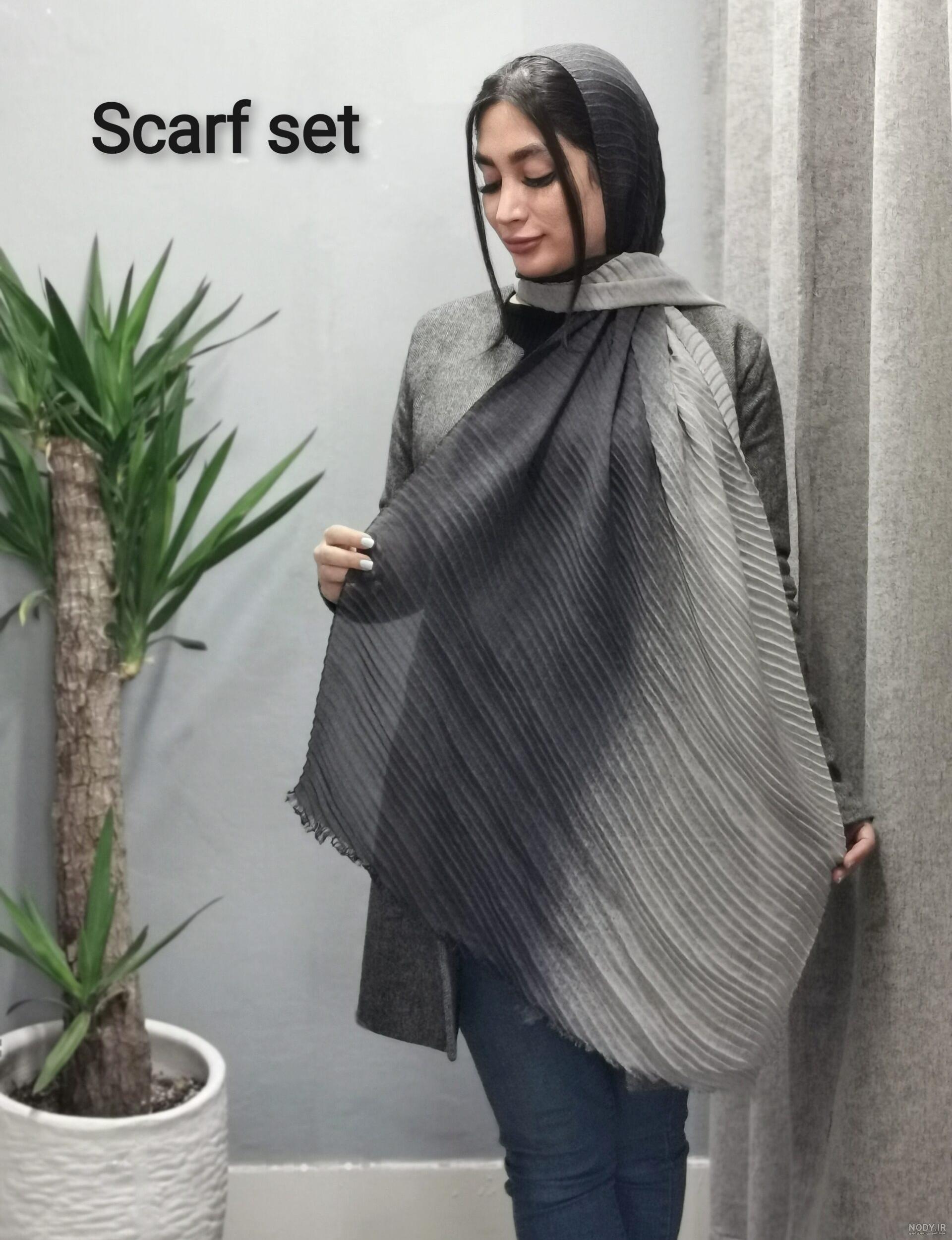 عکس شال طوسی صورتی عکس شال طوسی صورتی