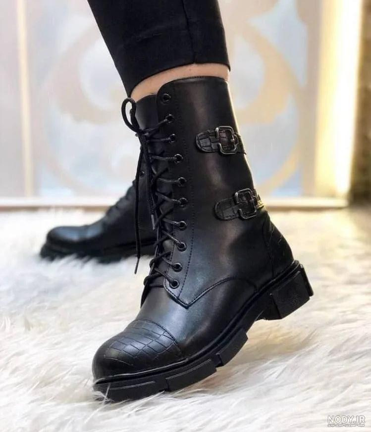 عکس نیم بوت چرم زنانه