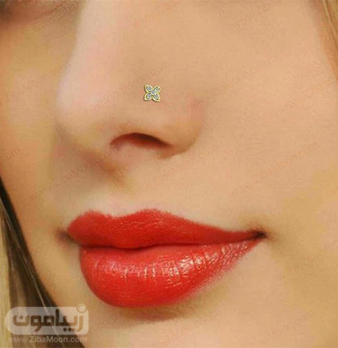 عکس پیرسینگ روی بینی