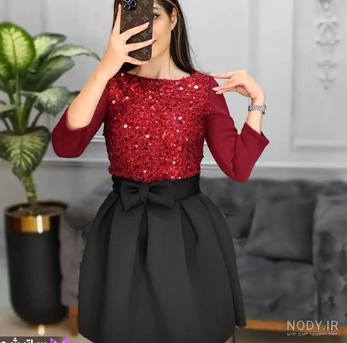 عکس شومیز و دامن کوتاه