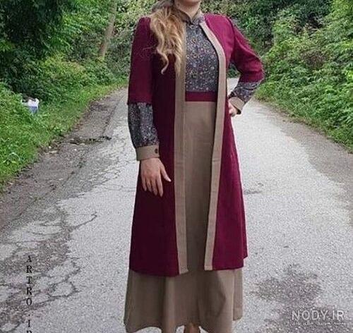 مدل سارافون جلو باز حریر مدل سارافون جلو باز حریر