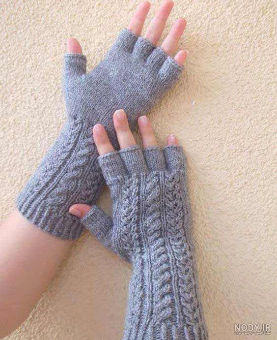 عکس دستکش های بافتنی دخترانه