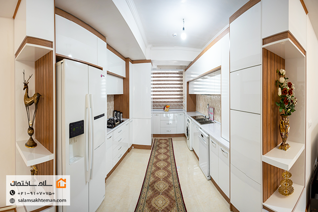 عکس کابینت ام دی اف سفید طوسی