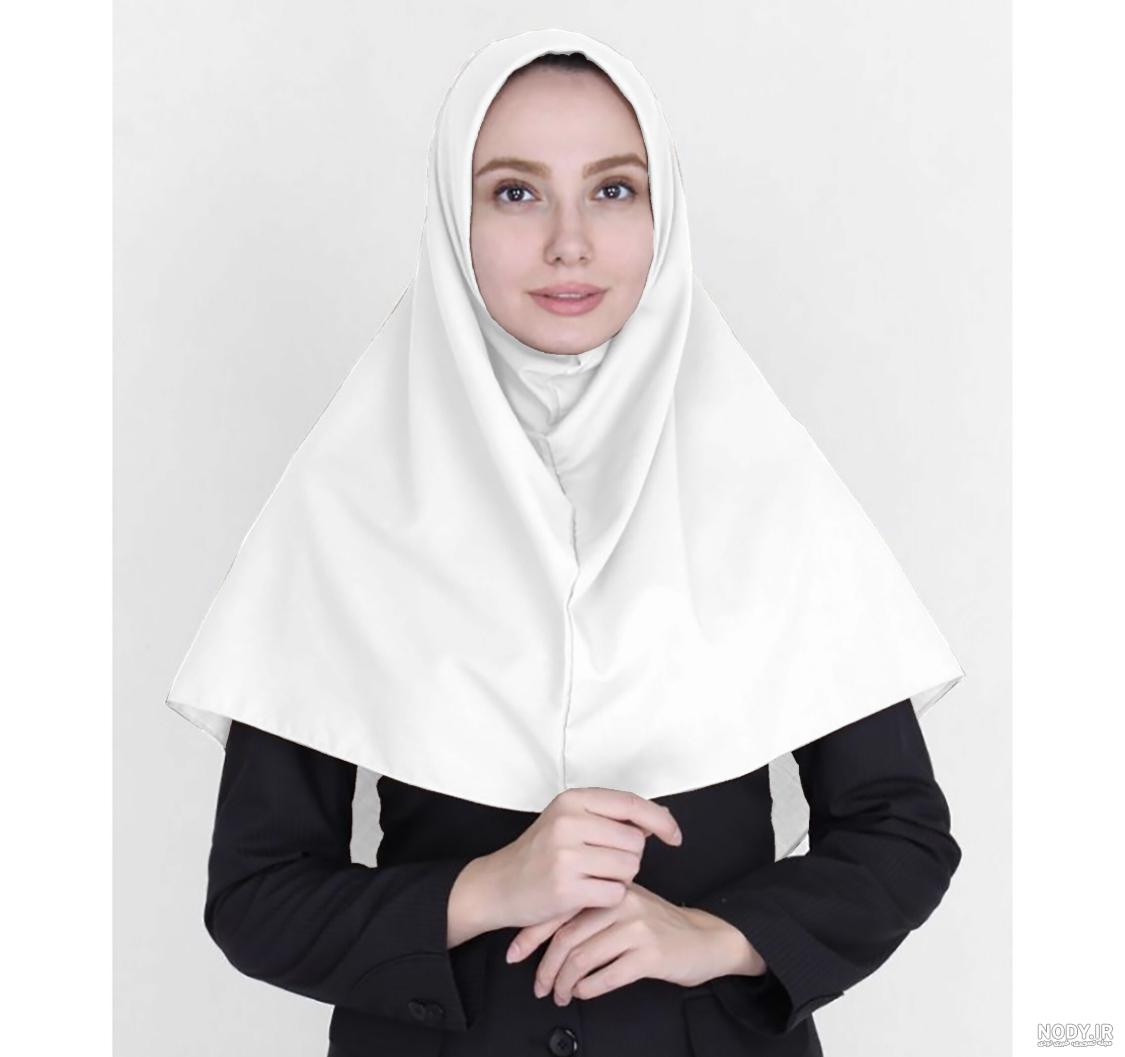 آموزش دوخت مقنعه سفید مدرسه