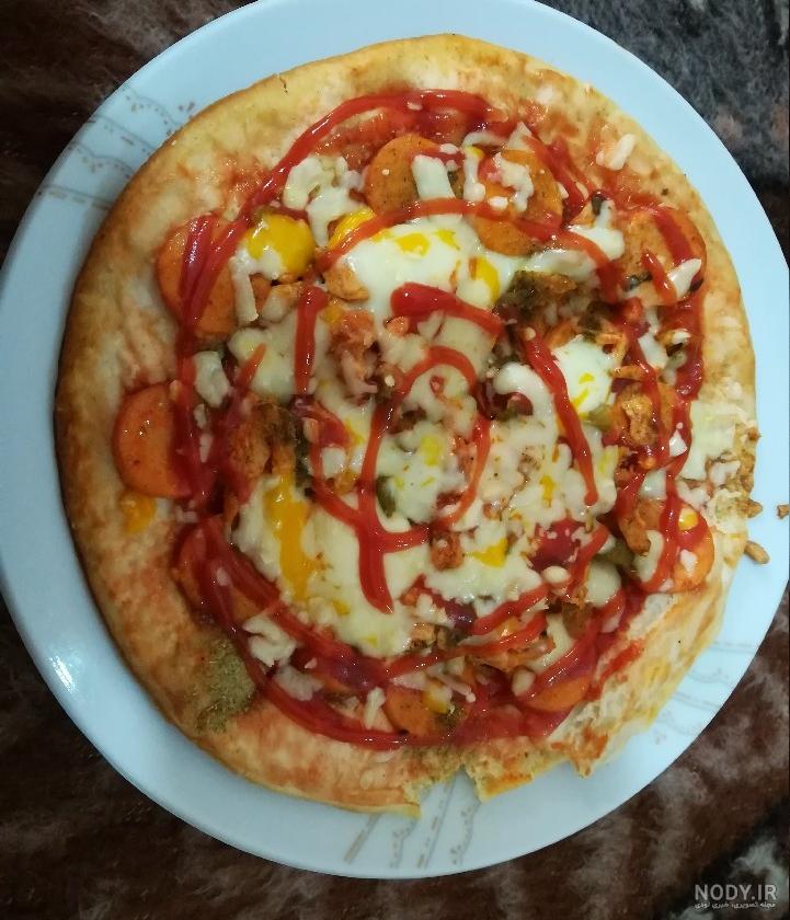 عکس فیک پیتزا در خانه