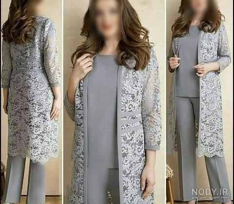 مدل لباس گیپور بلند جلو باز