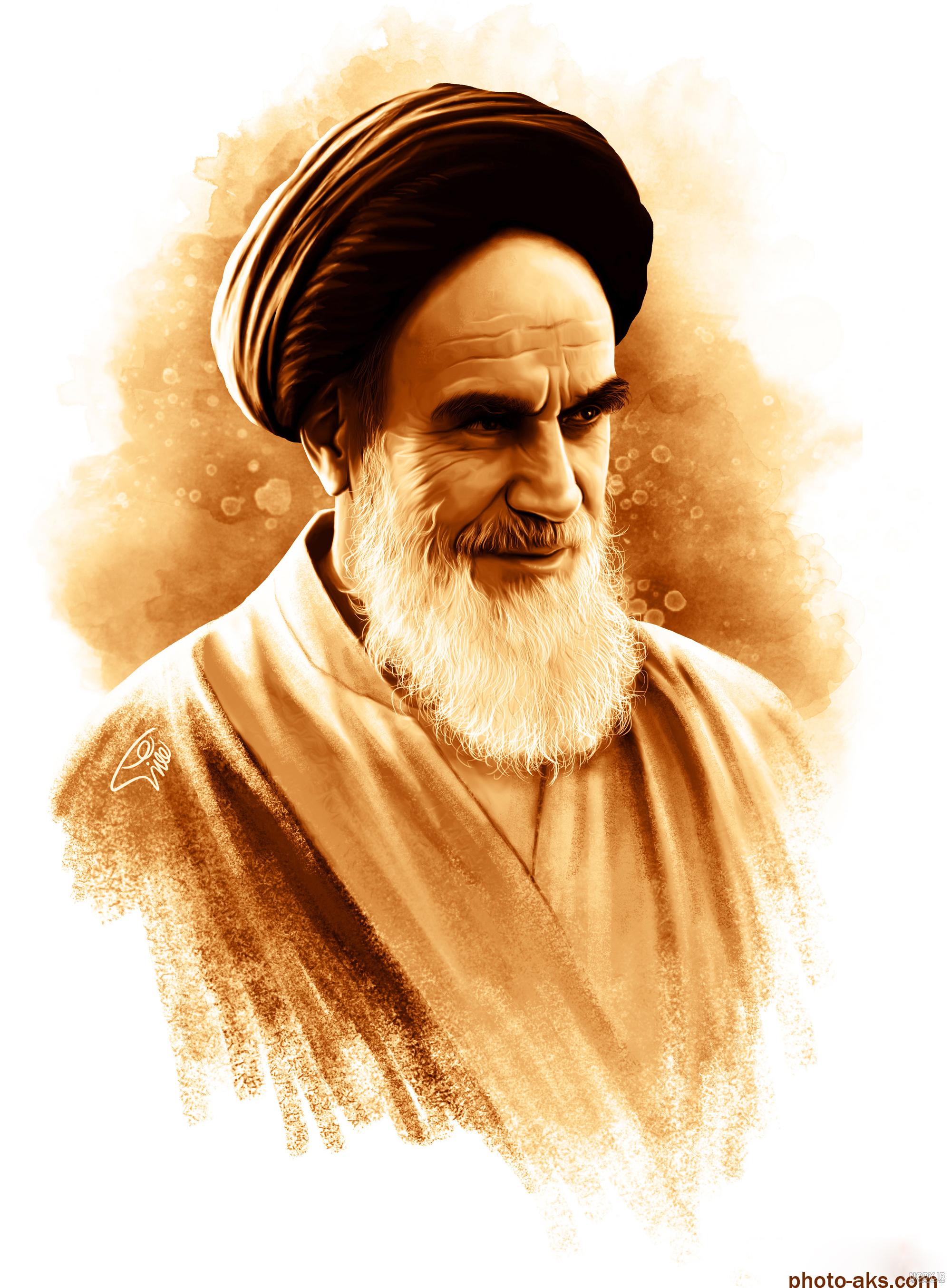عکس امام خمینی و رهبر