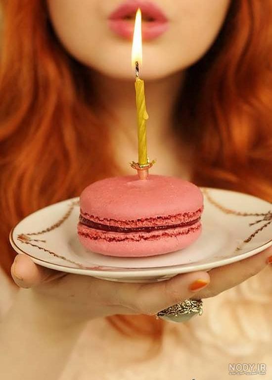 ایده عکس تولد با مینی کیک